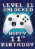 Level 11 Unlocked Boy Gamer 11th Birthday Card  created by LJRanson Design