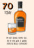 70th Birthday funny whisky card created by Poppy & Mabel