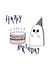 Surprised Ghost Birthday Cake Card created by The Paperbag Artist