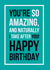 Classic Birthday Card - You're So Amazing - Typography created by See-saw Cards