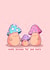 Make shroom for one more - new baby, congratulations on your pregnancy card created by Rosalie Perl