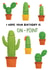 Cute Cactus Birthday Card created by Sophie Kent Illustration
