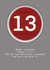 Rating 13 Birthday Card created by Andy Longmoor