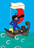 Happy Birthday Pirate Boat Girl Boy Child card created by Celia Hyland