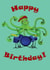 Happy Birthday Octopus Drummer Kids Card created by Celia Hyland