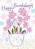 Cute Flowers in a Spotty Pot birthday card created by Susan Marie Williams