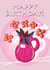 Rose Pink Floral Jug Birthday Card created by Susan Marie Williams