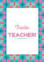 Funky Teacher thank you card created by Emily Kate
