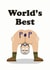 World's Best Pop Cheeky Bum Father's Day Card created by Studio Boketto