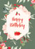 Classic Birthday Card - Flowers - Illustrations created by Julia Mezhniakova