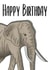 Elephant Birthday Card created by ArtByAmyD
