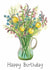 Pretty Birthday Card - Jug - Flowers created by Vicky Kuhn