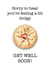 Get well soon Jammy Dodger card created by Lucy Hughes