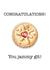 Congratulations Jammy Git Card created by Lucy Hughes