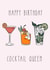 Classic Birthday Card - Cocktail Queen - For Her created by Papella Designs