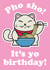 Pho Ramen Cat Birthday Card created by Rixta Tees