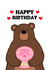 Birthday Bear Love created by CARDTOON