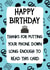 Funny birthday card for phone lovers created by Jolly Ginger Cards