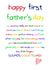 Cute First Fathers Day Card - Daddy - Happy First Father's Day - Wrap You Round My Tiny Little Finger created by Shore Designs