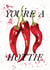 "You're A Hottie" chillies card created by studio frewb