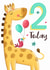 2nd Birthday - Age - for kids - Cute - Giraffe created by Dalia Clark Design