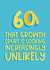 Funny Sixty Unexpected Growth Spurt Birthday Card created by Running with Scissors