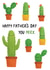 Cheeky Cactus Fathers Day Card - Dad - Cactus - Happy Father's Day You Prick created by Sophie Kent Illustration