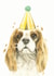 Cavalier King Charles Spaniel Birthday Card created by Robert James Hull