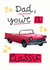 Vintage car fathers day card created by Hot Dog greetings