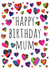 Colourful abstract heart Mum Birthday Card created by size3art