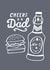 Beer and a Burger Father's Day Card created by Sadler Jones