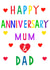 Cute Typography Anniversary Card For Mum & Dad - Happy Anniversary Mum & Dad created by Earlybird