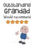 5 Star Rating Father's Day Card - Grandad - Outstanding Grandad Would Recommend created by Presents Felt