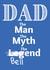 Rude Typography Fathers Day Card / Birthday Card - Dad - The Man The Myth The Bellend created by BritWit