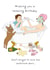 Parenting fail relaxing bath birthday card created by Rachel Millson-Hill
