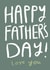 Classic Typography Fathers Day Card - Dad - Love You created by ems le tocq