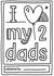 I Love My 2 Dads fathers day card created by Donna Moran Designs