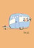 Funny New Home Card - Retro Caravan - New Pad created by Doodle Keg