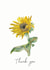 Sunflower thank you card created by Katie May Designs