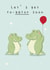 Cute Thinking Of You Alligator Card created by Cheeky Peeky