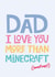Minecraft Father's Day Card created by Poppy Lane