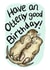 Funny and cute otter birthday card created by Alexia Claire