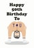 Funny bendy over bum 50th birthday card for him created by Studio Boketto