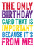 Cheeky From Me Birthday Card created by Do You Punctuate?