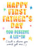 Funny First Father’s Day card created by Rosie Johnson Illustrates