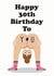 Rude 30th birthday card for her created by Studio Boketto