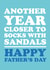 Another year closer to socks with sandals Father's Day Card created by Megan Claire