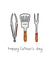 BBQ Utensils, Father's Day Card created by Liv Groves Illustration