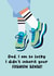 Cheeky Father's Day Fashion Sense Card created by Kwirk Cards