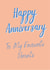 Cute Typography Anniversary Card - Parents - Happy Anniversary To My Favourite Parents created by Nice Try Cards